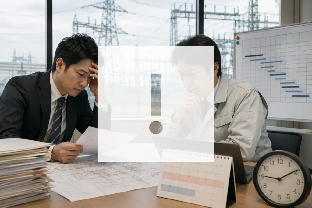 系統接続の遅延を見誤る様子